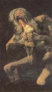 Francisco de goya y Lucientes Saturn devours harm released one of its chin- Spain oil painting artist